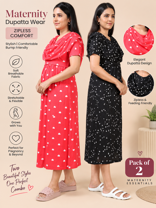 Zipless Maternity Duppata Combo 1
