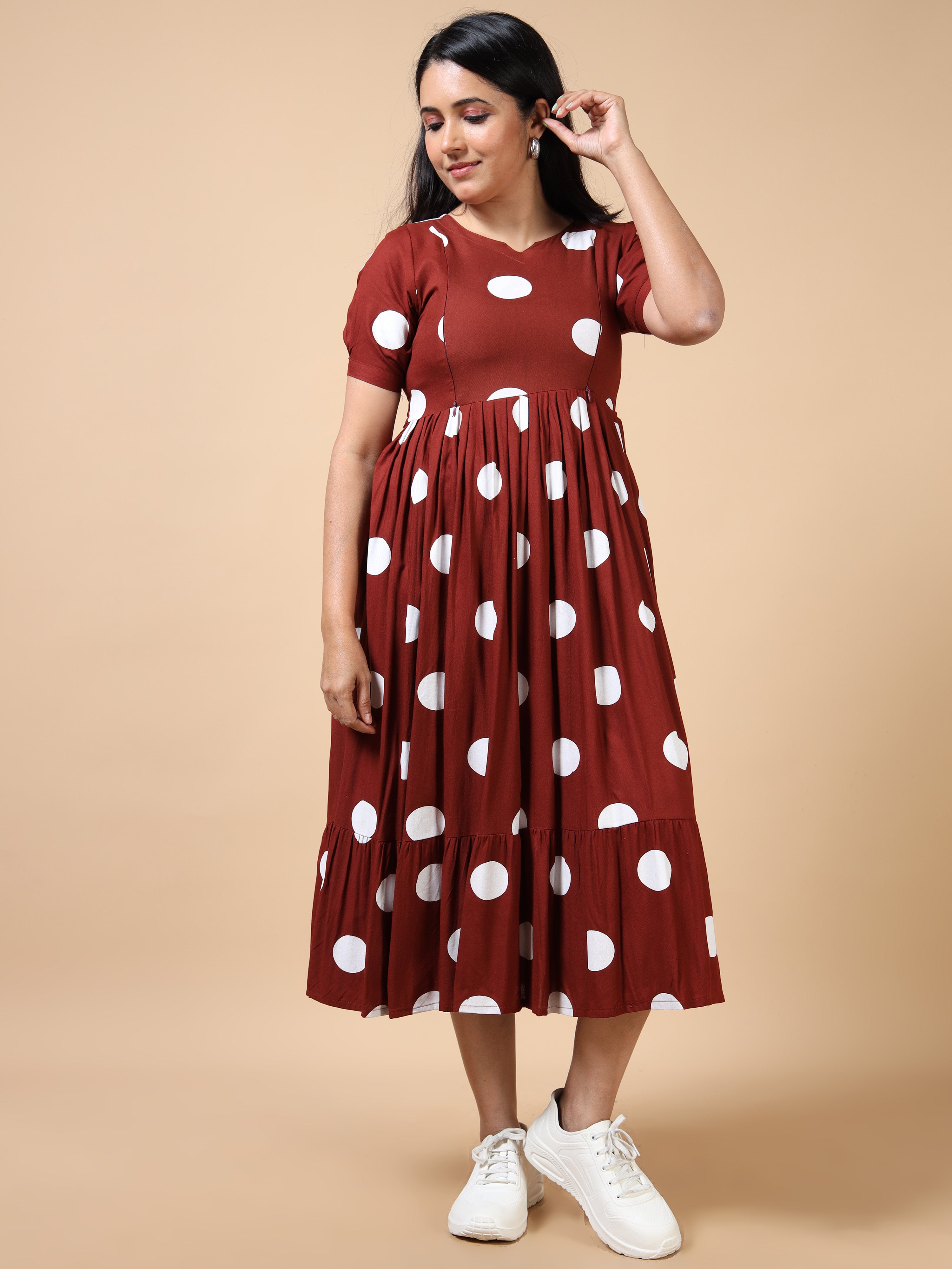 Dual Side Invisible Zip Maternity & Nursing Kurti (ii)