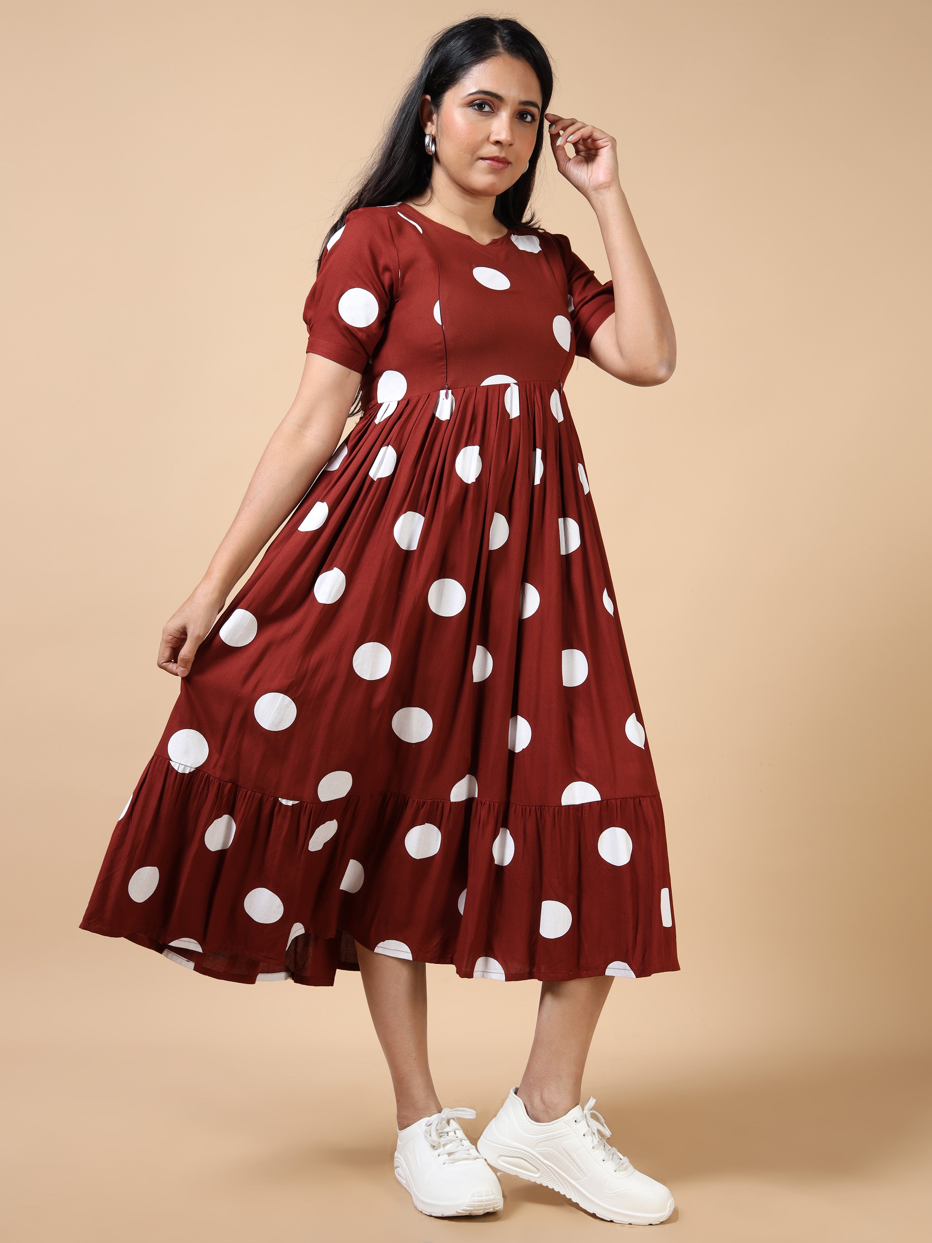 Dual Side Invisible Zip Maternity & Nursing Kurti (ii)
