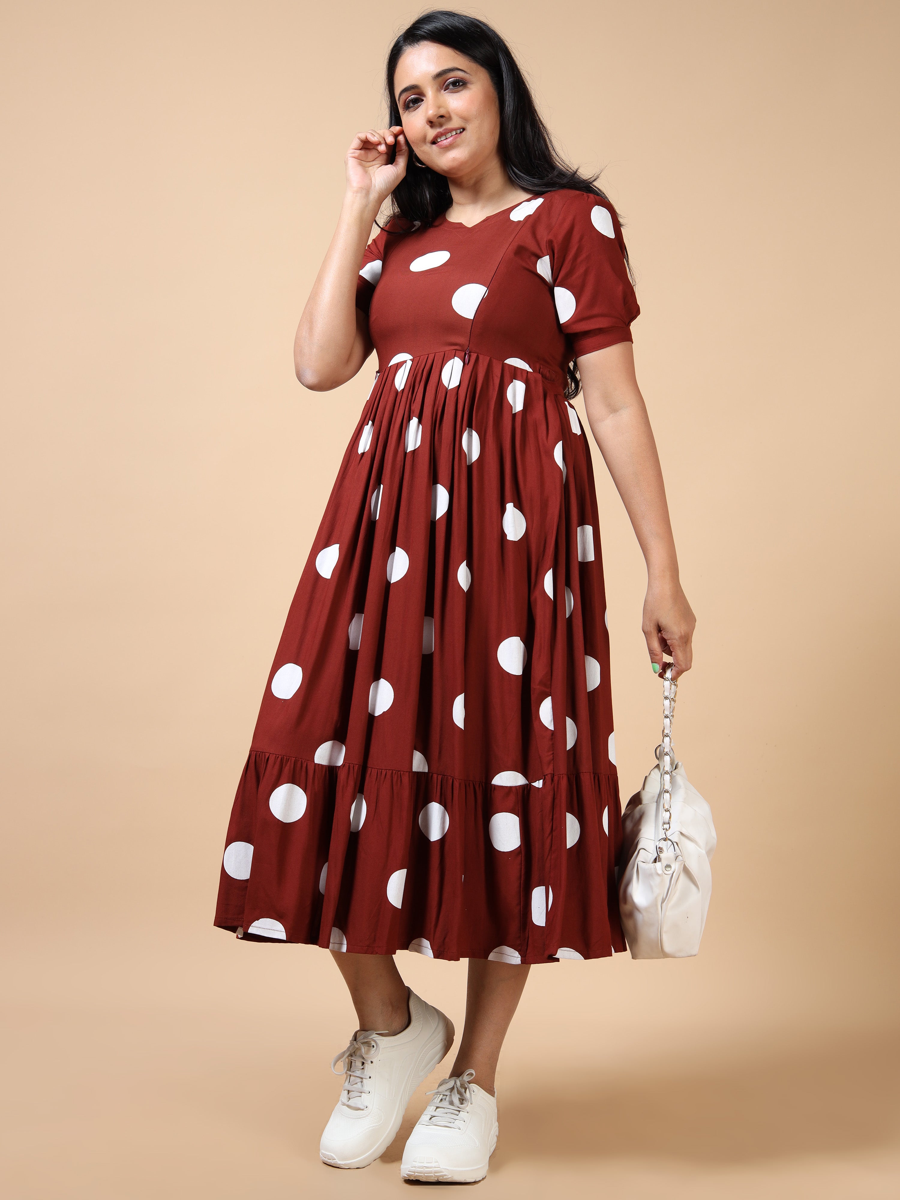 Dual Side Invisible Zip Maternity & Nursing Kurti (ii)