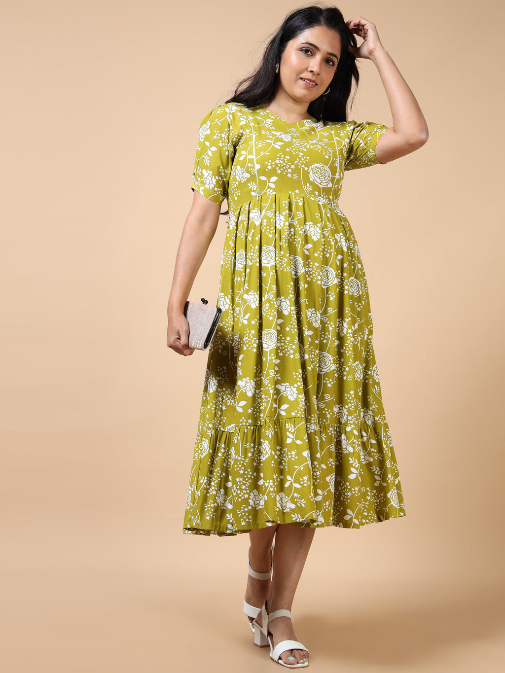 Dual Side Invisible Zip Maternity & Nursing Kurti (v)