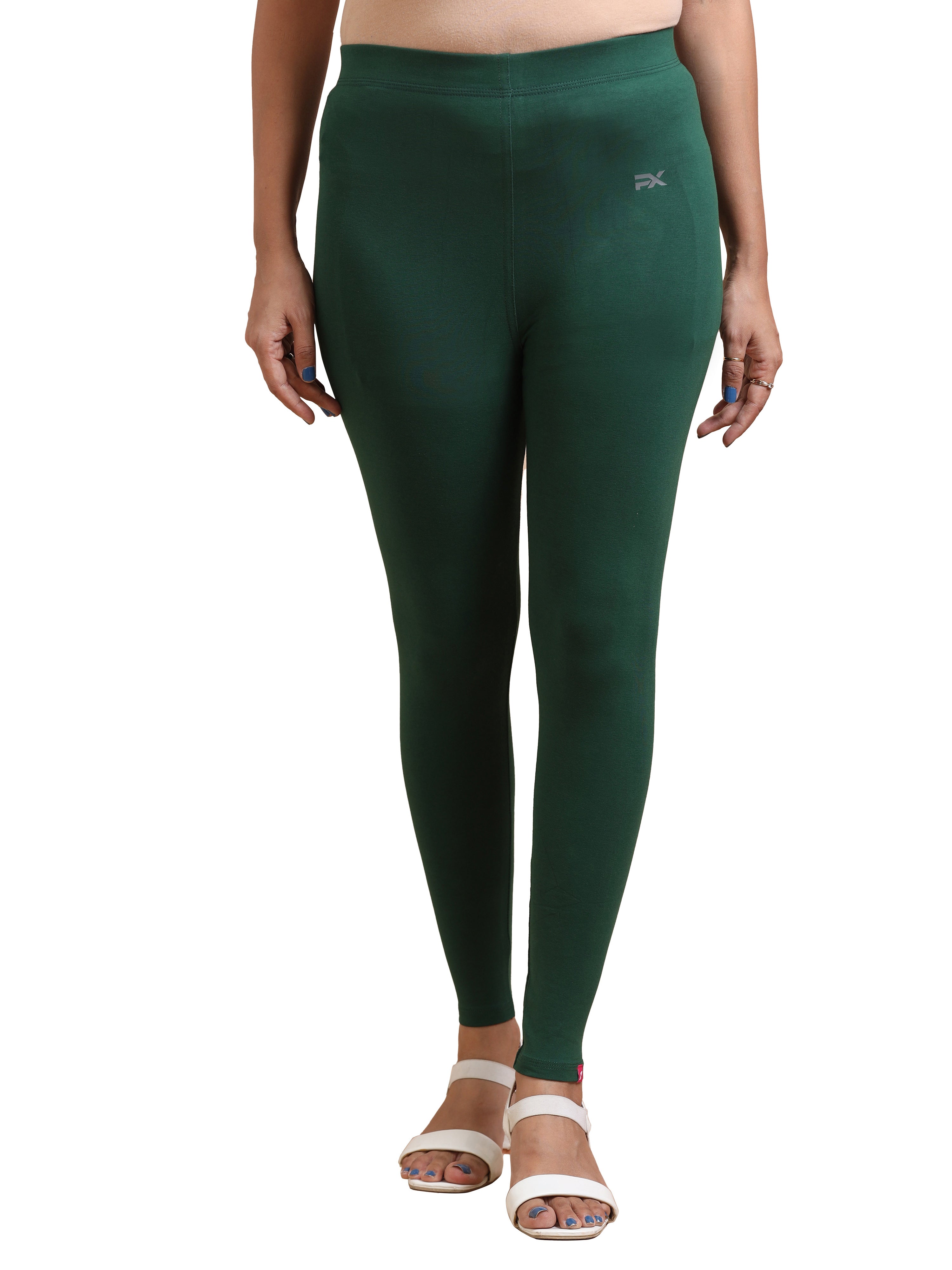 Ankle Length Leggings - Forest Green
