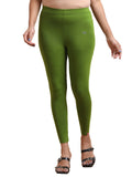 Ankle Length Leggings - Olive Green