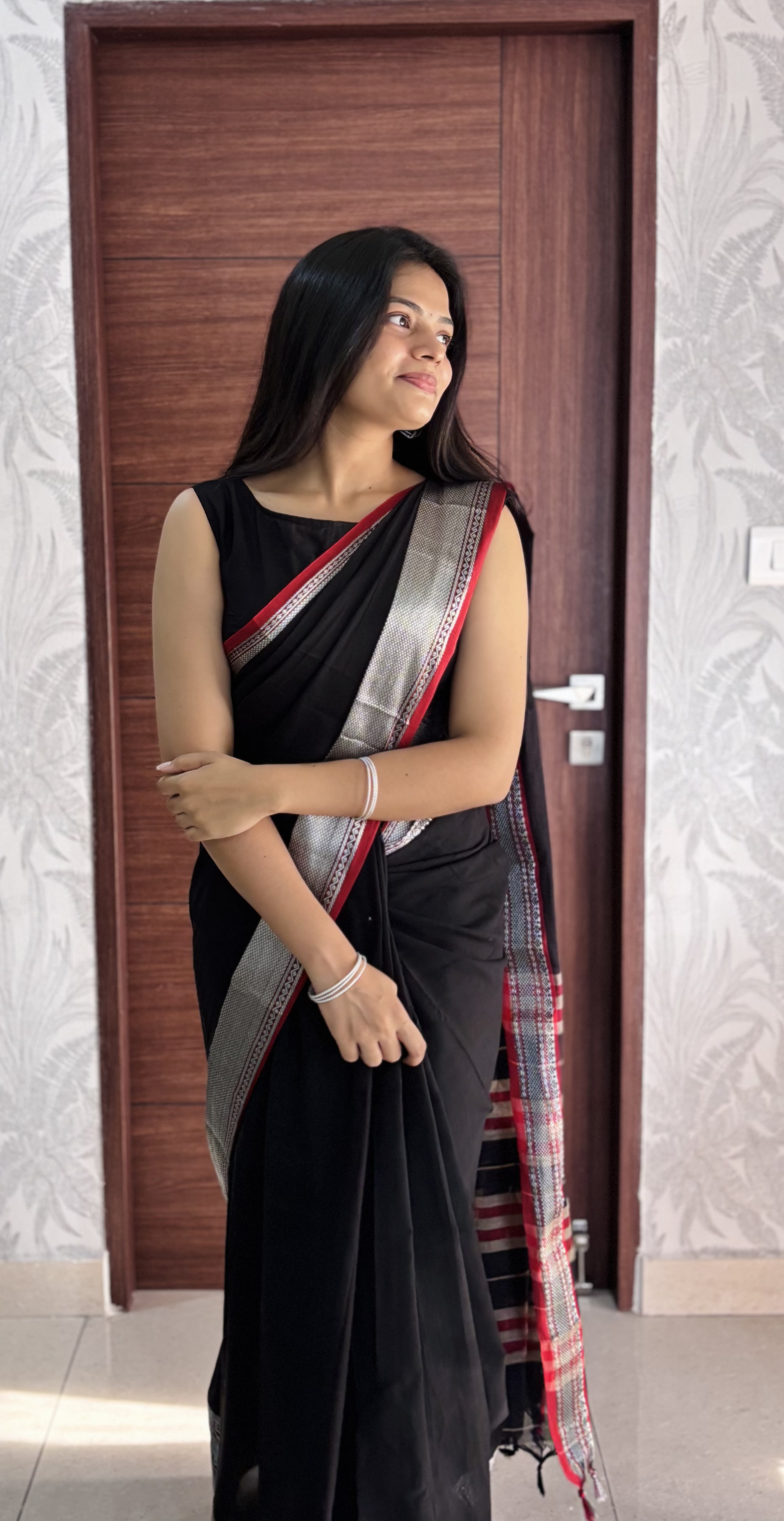 Black Narayanpet Saree