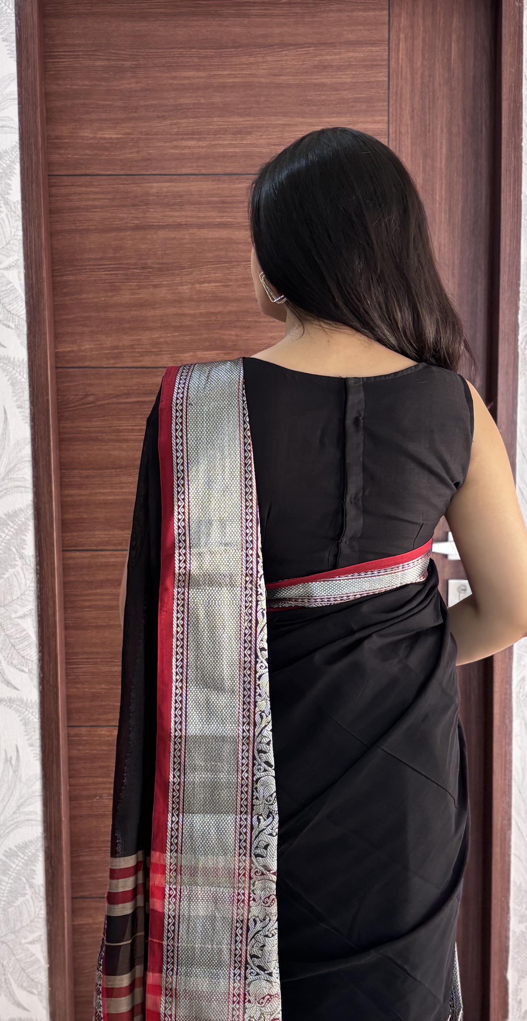 Black Narayanpet Saree