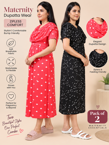 Zipless Maternity Duppata Combo 1