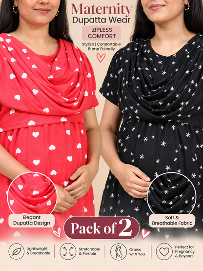 Zipless Maternity Duppata Combo 1