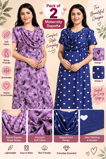 Zipless Maternity Duppata Combo 5