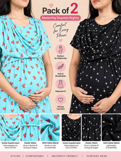 Zipless Maternity Duppata Combo 4
