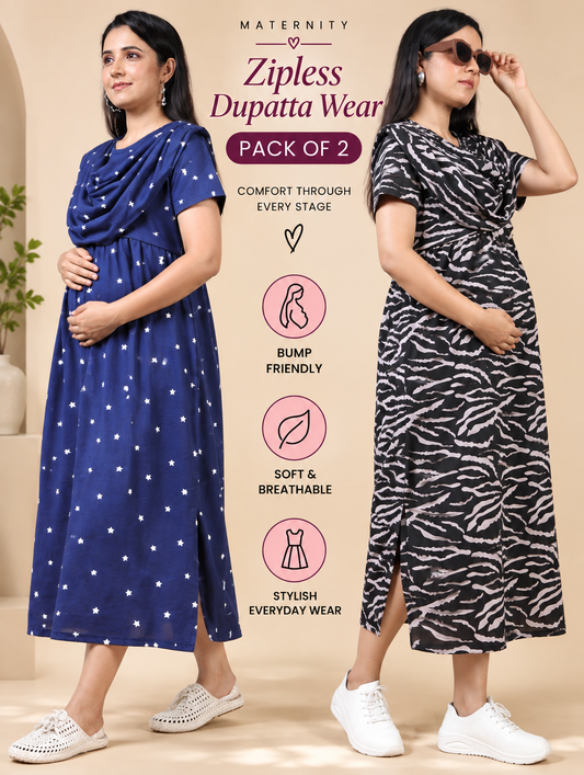 Zipless Maternity Duppata Combo 2