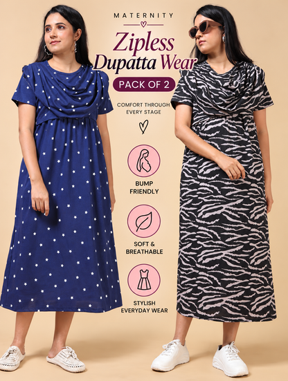 Zipless Maternity Duppata Combo 2