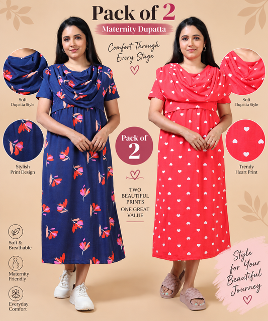 Zipless Maternity Duppata Combo 3