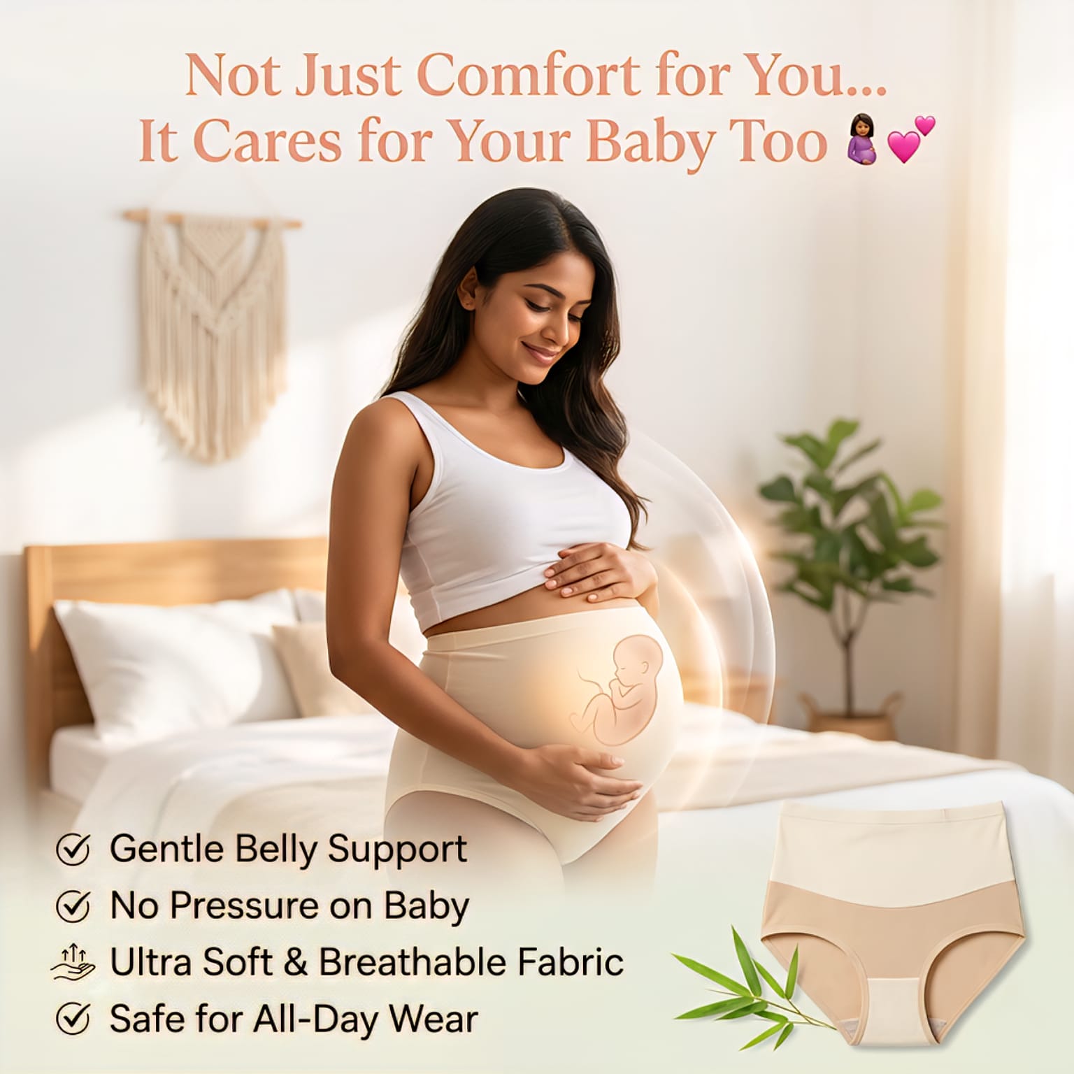 High-Waist Maternity Panty (5-Pack) – Over-Bump Support & Postpartum Comfort (xiii)