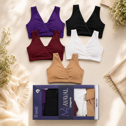 Women’s Soft Sleeping Bra – (Pack of 5)