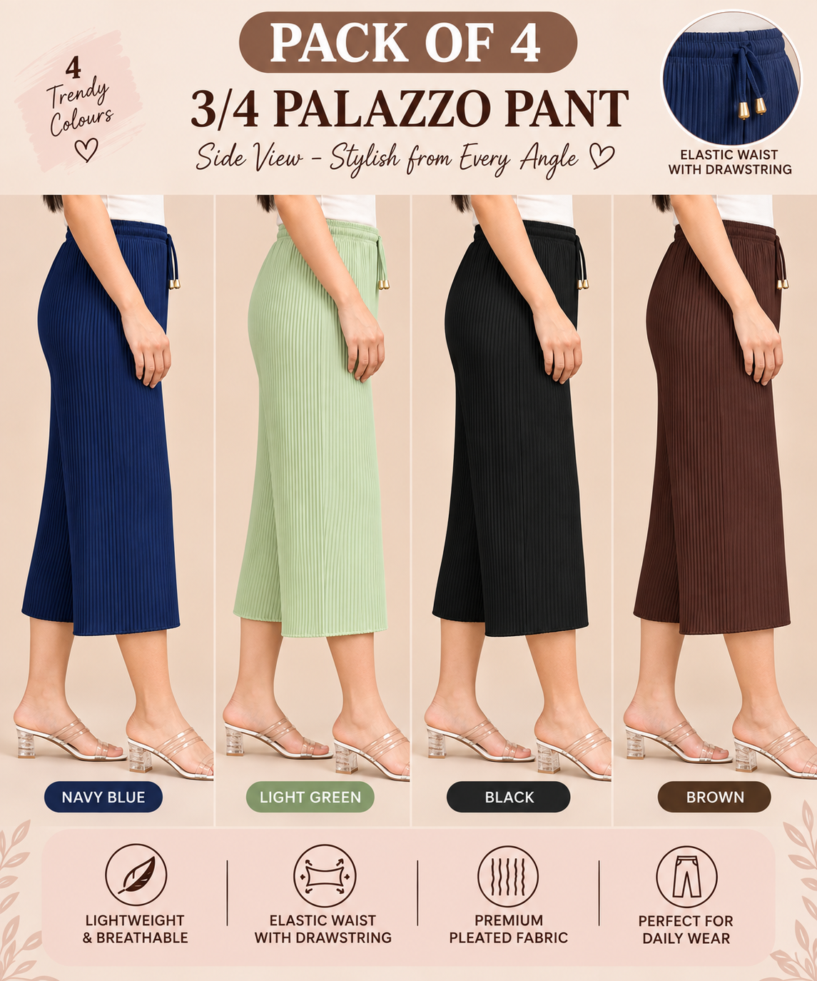 3/4 Palazzo Combo 3